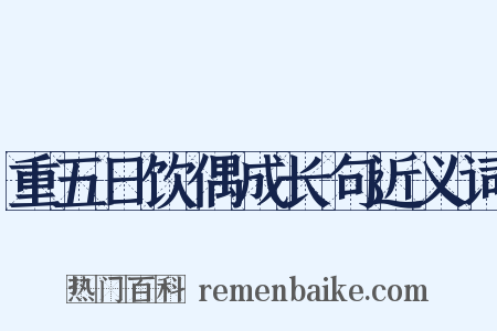 重五日饮偶成长句近义词是什么意思的图片